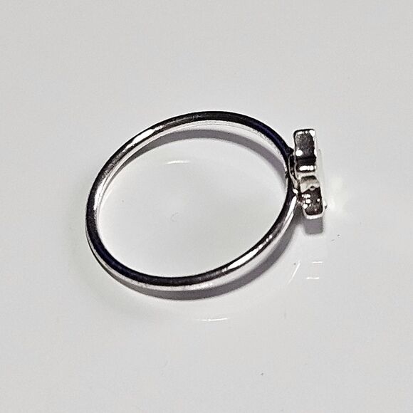 **Sale** Silver Tone Dainty Star Pinky Ring 3.25 - Picture 12 of 13